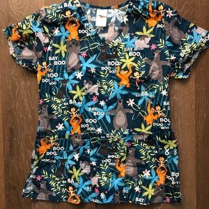 Tooniforms Jungle Book Print Scrub Top